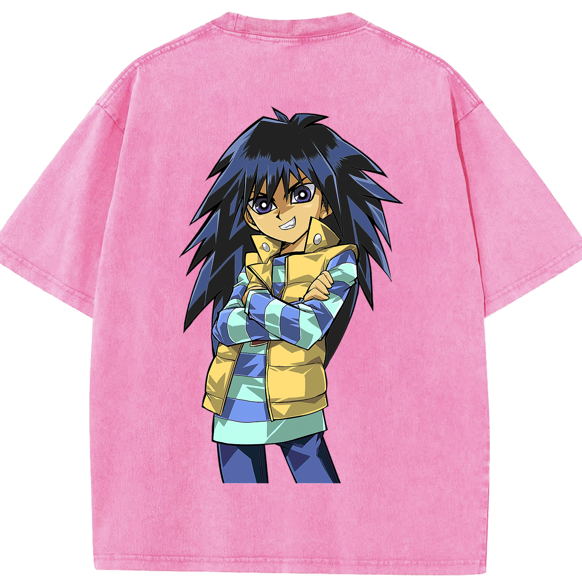 （画像用） 遊☆戯☆王 Yu-Gi-Oh! 綿100% ヴィンテージ風 半袖Tシャツ（背面プリント）